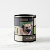 Farbgebälk an der Küste Moderne 3 Foto Chic Zweifarbige Tasse (Mittel)