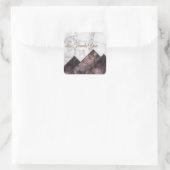 Farbgeballter Bereich aus schwarzem und weißem Mar Quadratischer Aufkleber (Tasche)