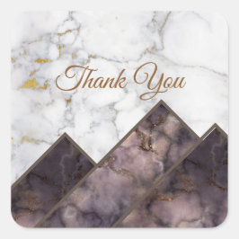 Farbgeballter Bereich aus schwarzem und weißem Mar Quadratischer Aufkleber