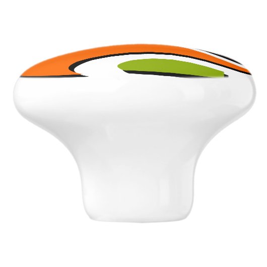 Farbgebildeter Keramikgriff Keramikknauf (Seitenansicht)