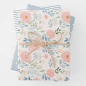 Farbgeblasene Blume Blumenmuster Geschenkpapier Set (Beispiel)