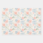 Farbgeblasene Blume Blumenmuster Geschenkpapier Set (Vorderseite)