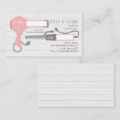 Farbgeblasener Trockner + Eisensalon-Bezugsvermerk Visitenkarte (Vorne/Hinten)