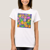 Farbgeblümter T-Shirt (Vorderseite)