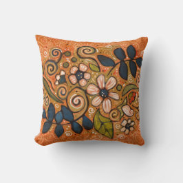 Farbgeblümtes Muster Akzent Kissen