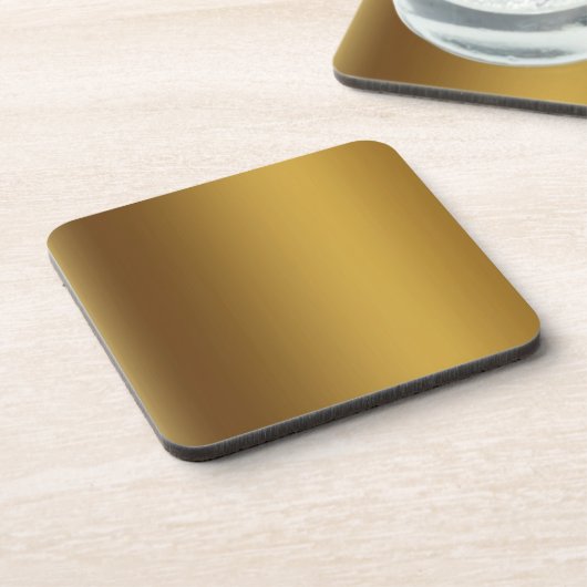 Farbgebürstetes Gold Getränkeuntersetzer (Linke Seite)