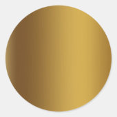 Farbgebürstetes Gold Runder Aufkleber (Vorderseite)
