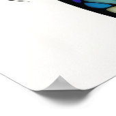 Farbgefestigtes Glas Katze 2:3 Poster (Ecke)