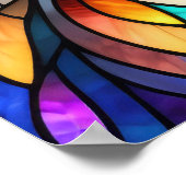 Farbgefestigtes Glas Katze 2:3 Poster (Ecke)