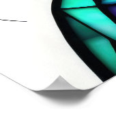 Farbgefestigtes Glas Katze 2:3 Poster (Ecke)