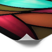 Farbgefestigtes Glas Katze 2:3 Poster (Ecke)