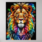 Farbgefestigtes Glas Lion 5:4 Poster (Vorne)
