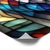 Farbgefestigtes Glas Lion 5:4 Poster (Ecke)