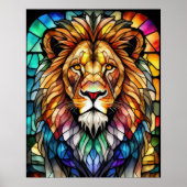 Farbgefestigtes Glas Lion 5:4 Poster (Vorne)