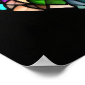 Farbgefestigtes Glas Lion 5:4 Poster (Ecke)