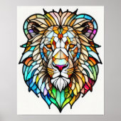 Farbgefestigtes Glas Lion 5:4 Poster (Vorne)