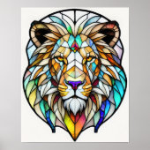 Farbgefestigtes Glas Lion 5:4 Poster (Vorne)