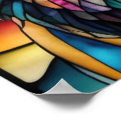 Farbgefestigtes Glas Lion 5:4 Poster (Ecke)