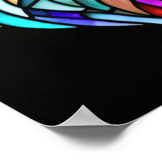 Farbgefestigtes Glas Lion 5:4 Poster (Ecke)