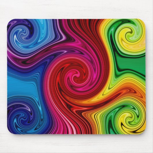 Farbgeflechte Spektraldrehscheibe Mousepad (Vorne)