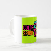 Farbgeist - Neon-Stammes-Tasse Kaffeetasse (Vorderseite Links)