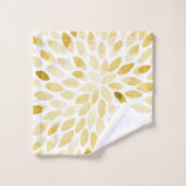 Farbgelbe Pinselstriche Badhandtuch Set (Waschlappen)