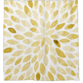 Farbgelbe Pinselstriche Duschvorhang (Vorderseite)