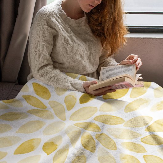 Farbgelbe Pinselstriche Fleecedecke