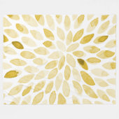 Farbgelbe Pinselstriche Fleecedecke (Vorderseite (Horizontal))