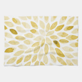 Farbgelbe Pinselstriche Geschirrtuch (Horizontal)