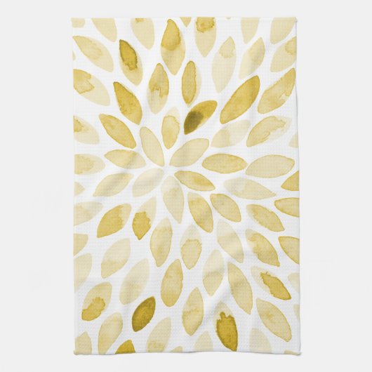 Farbgelbe Pinselstriche Geschirrtuch (Vertikal)