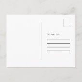 Farbgemische Blütengoldrahmen Save the Date Postkarte (Rückseite)