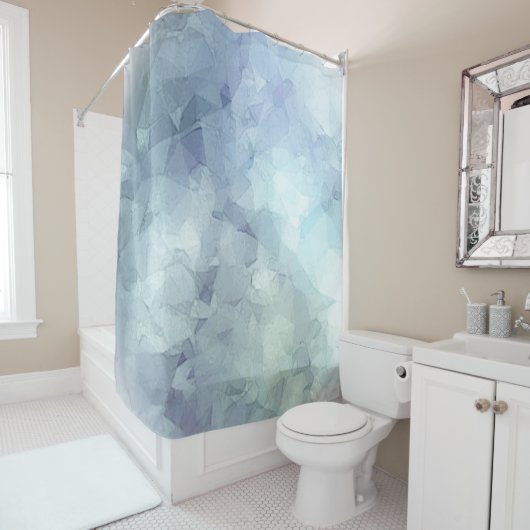 FARBGEOMETRISCHE FARBE ABSTRAKT DUSCHVORHANG (Beispiel)