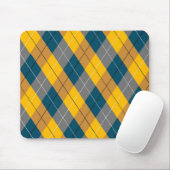 Farbgeometrisches, Kariert-gelbbraunes Muster Mousepad (Mit Mouse)