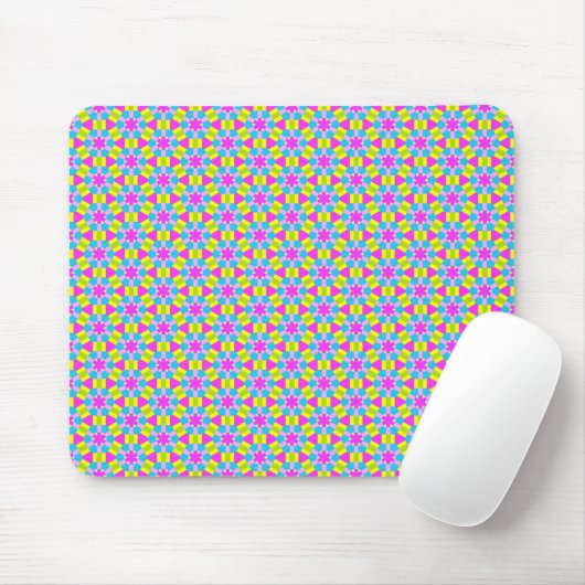 Farbgeometrisches Muster Mousepad (Mit Mouse)