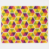 Farbgeometrisches Wabenmuster 01 Fleecedecke (Vorderseite (Horizontal))