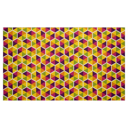Farbgeometrisches Wabenmuster 01 Stoff (Fat Quarter (45,7 x 55,9 cm))