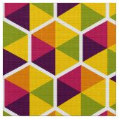 Farbgeometrisches Wabenmuster 01 Stoff (Nahaufnahme)