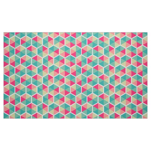 Farbgeometrisches Wabenmuster 02 Stoff (Fat Quarter (45,7 x 55,9 cm))
