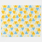 Farbgeometrisches Wabenmuster 03 Fleecedecke (Vorderseite (Horizontal))