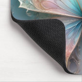 Farbgerüchte: Pastell-Fraktal-Schmetterlingstraum Mousepad (Ecke)