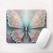 Farbgerüchte: Pastell-Fraktal-Schmetterlingstraum Mousepad (Mit Mouse)