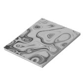 Farbgestaltung Schwarz-Weiß-Granit-Marmor Notizblock (Rotiert)