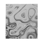 Farbgestaltung Schwarz-Weiß-Granit-Marmor Notizblock (Vorderseite)