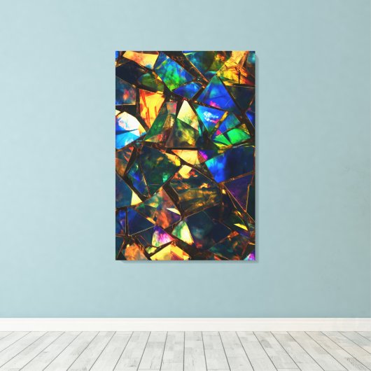 Farbglas Leinwanddruck (Insitu (Holzboden))