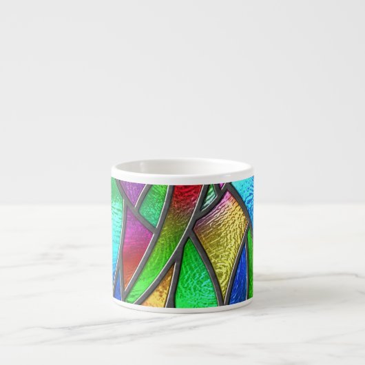 Farbglas Muster 3D Textur Espressotasse (Vorderseite)