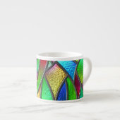 Farbglas Muster 3D Textur Espressotasse (Vorderseite Rechts)