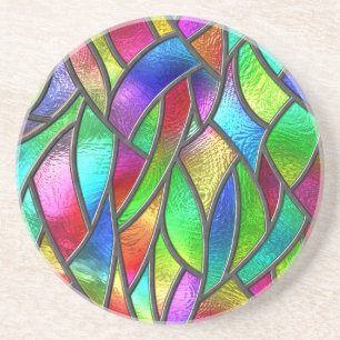 Farbglas Muster 3D Textur Getränkeuntersetzer