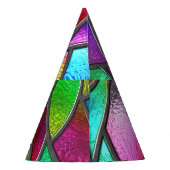 Farbglas Muster 3D Textur Partyhütchen (Rückseite)