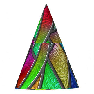 Farbglas Muster 3D Textur Partyhütchen